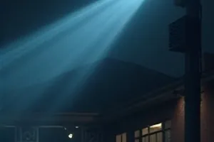 电梯楼层显示屏停在十三层时的冷色调